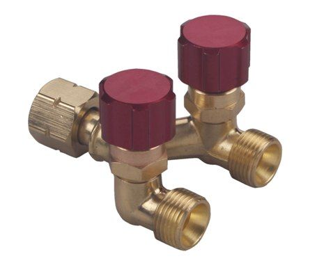 Double Outlet LH Y Piece with Valves