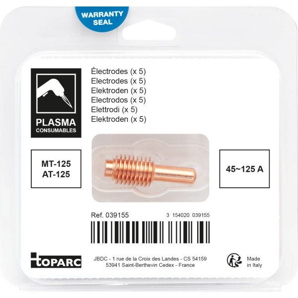 MT125/AT125 45A-125A Electrode - Pack of 5