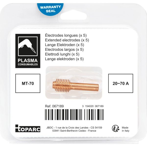 MT70 Long Electrode 20A-50A /70A - Pack of 5