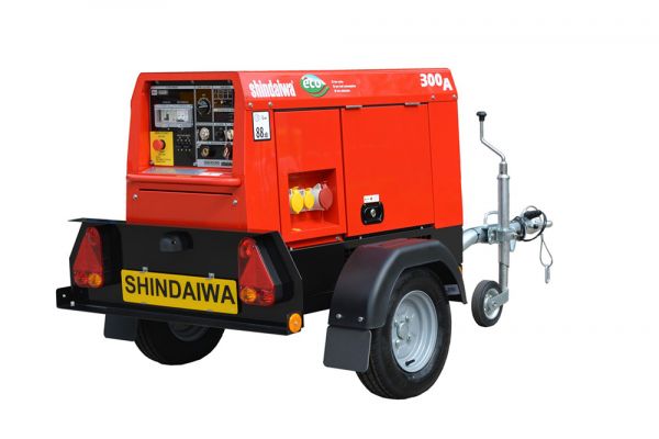 Shindaiwa ECO 300 Diesel Welder Generator with Road Tow Trailer