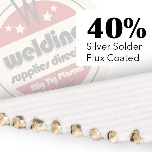 40% Flux Coated Silver Solder 1.5MM x 500MM - 1KG