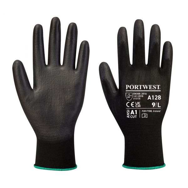Small image of a portwest A128 PU Palm Glove Latex Free (Retail Pack)