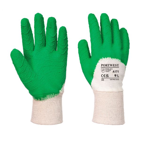 Small image of a portwest A171 Latex Open Back Crinkle Glove