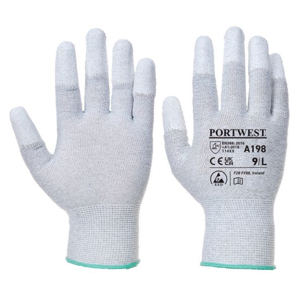 Small image of a portwest A198 Antistatic PU Fingertip Glove