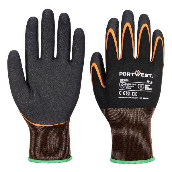Small image of a portwest AP35 Grip 15 Nitrile Double Palm Glove