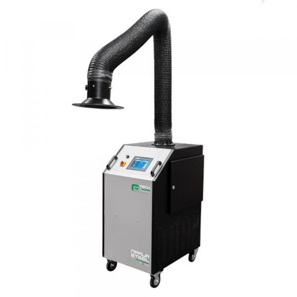 F-TECH Armur Steel Mobile Fume Extraction Unit with Armoflex 3MTR Fume Extraction Arm