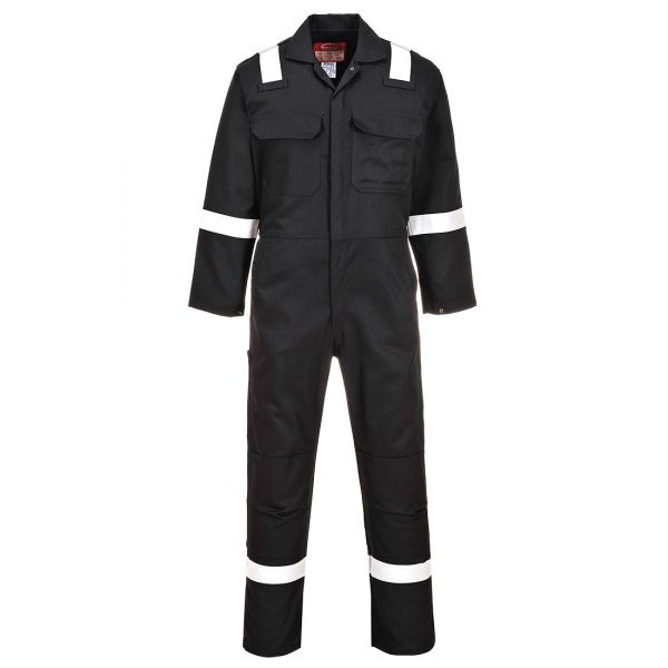 Portwest BIZ5 Iona Bizweld Flame Resistant Welding Overalls - Black