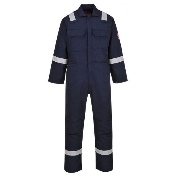 Portwest BIZ5 Iona Bizweld Flame Resistant Welding Overalls - Navy