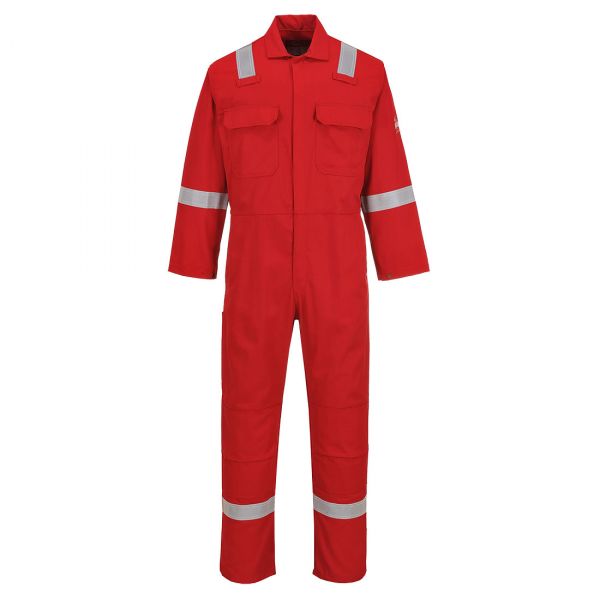 Portwest BIZ5 Iona Bizweld Flame Resistant Welding Overalls - Red