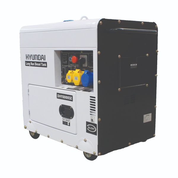 Hyundai DHY8000SELR 6.0kW/7.5kVA 110V / 230V Long Run Diesel Generator with AVR