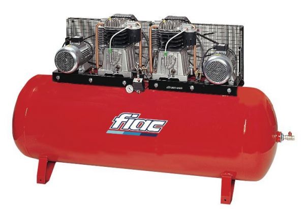 FIAC Duplex 2 x 7.5HP 500L 400V Belt Drive Air Compressor