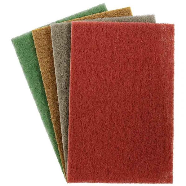 Abracs Flexible "Scotch-Brite" Style Non-Woven Abrasive Handpads - Medium (Maroon)