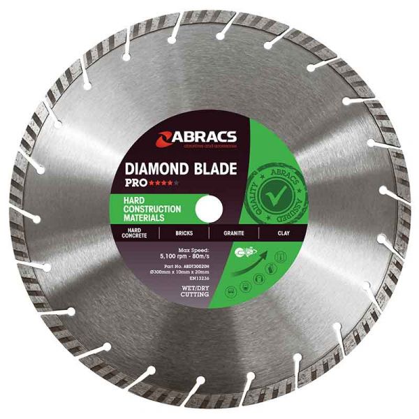 Abracs Pro *** 12" (300MM) Hard Construction Material Diamond Cutting Blade