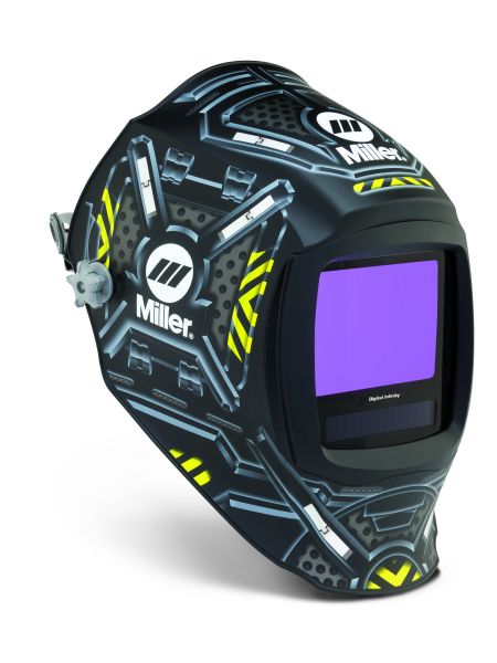 This is an image of a Miller digital infinity welding helmet - black ops