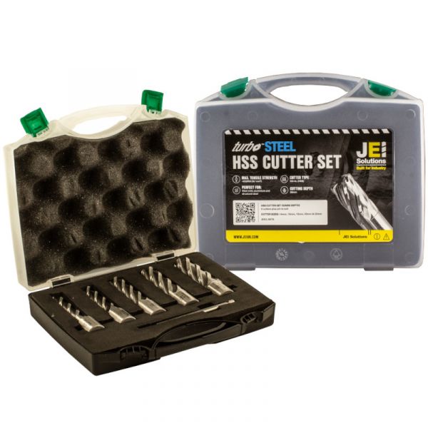 JEI Solutions 5 Piece Long Series (50MM) Mag Drill Cutter Set - 14MM, 16MM, 18MM, 20MM & 22MM
