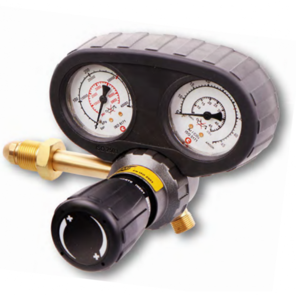 ESAB ProGen Single Stage Dual Gauge Argon / Argon CO2 Gas Regulator 0-40 LPM Bar (Side Entry)