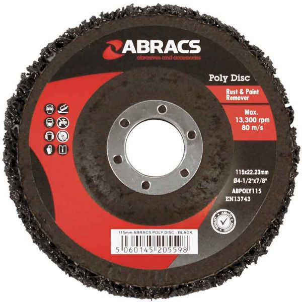 115MM ABRACS POLY DISC - BLACK