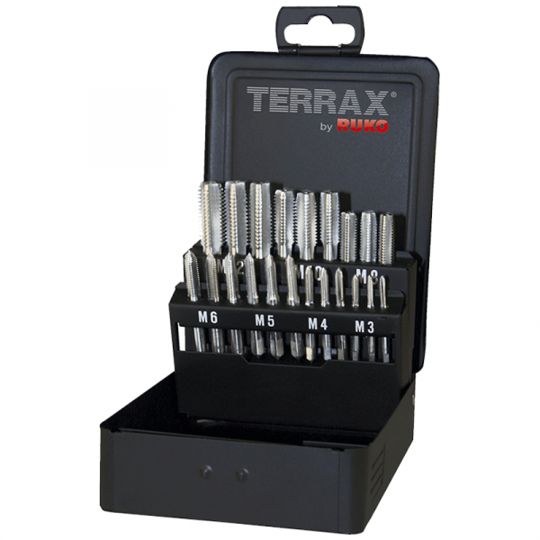 Ruko Terrax Hand Tap Set M3 - M12 in Steel Case