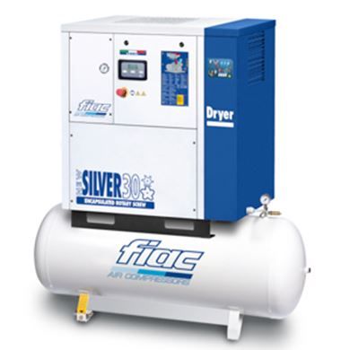 FIAC Silver D 30/500 30HP 500L 400V Rotary Screw Air Compressor with Built in Air Dryer