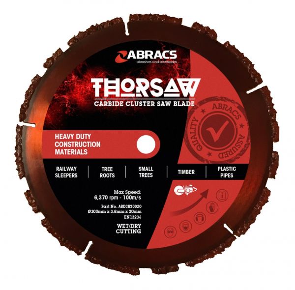 Abracs 9" (230MM) x 3.5MM Thorsaw Carbide Cluster Blade