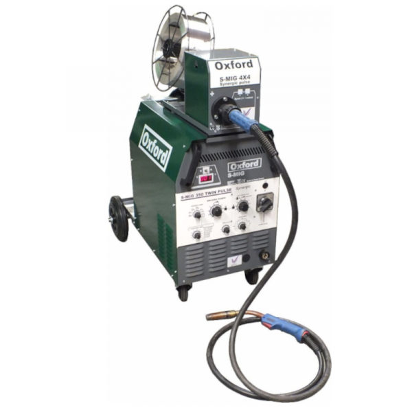 Oxford S-MIG 330 Double Pulse Separate Wire Feed MIG Welder - Dual Voltage 230V / 400V with MB36 Binzel torch and gas regulator 
