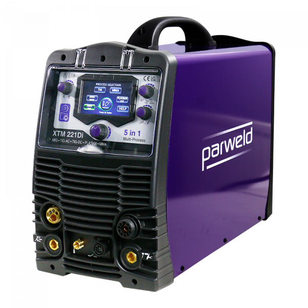 Parweld XTM 221DI 5 in 1 Multi Process Synergic MIG, AC/DC TIG Welder & Plasma Cutter - 110V/230V