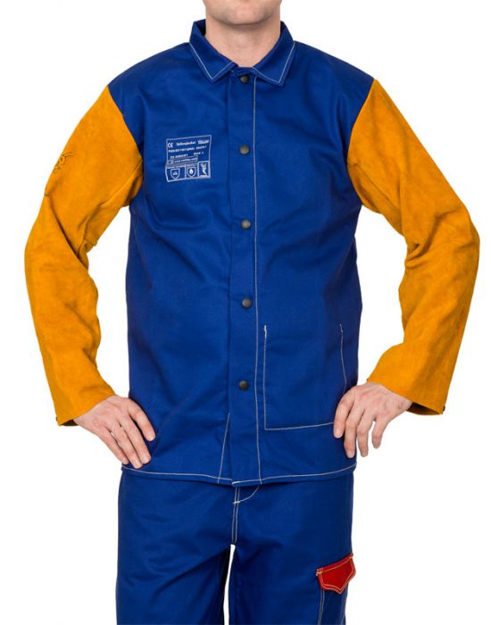 Flame Retardant Jacket With Leather Sleeves TWS Direct Ltd Buy