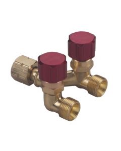 Double Outlet LH Y Piece with Valves