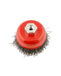 ABRACS 100MM X M14 CRIMPED WIRE CUP BRUSH STAINLESS STEEL